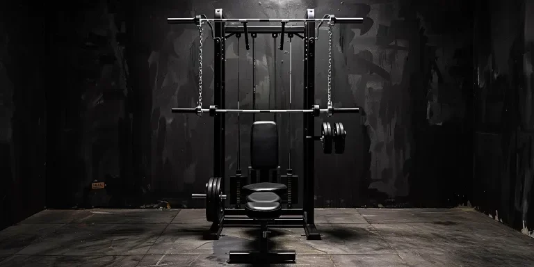 The lat pulldown machine