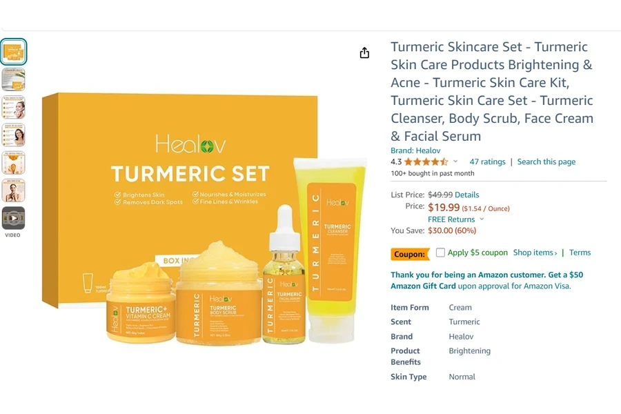 Turmeric skincare Set - turmeric skin care product