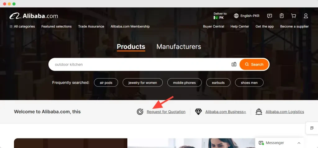 Use Alibaba's RFQ feature