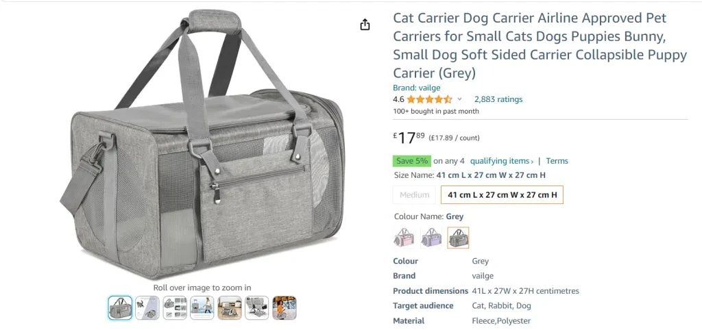 Vailge cat carrier dog carrier