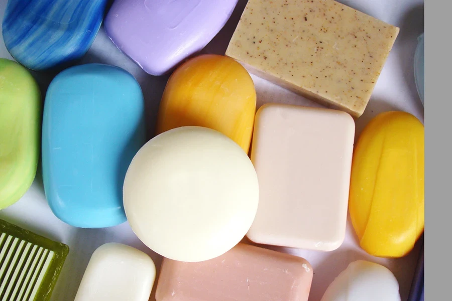 Various solid soaps for body hygiene