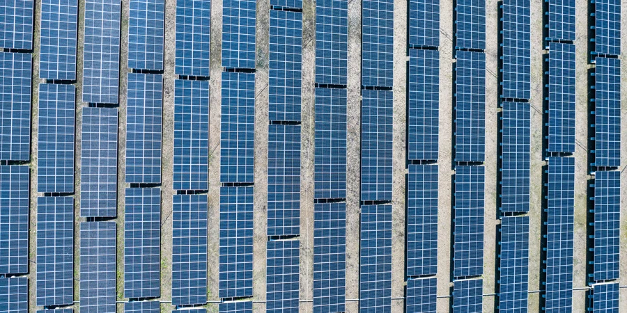 View of solar power panels