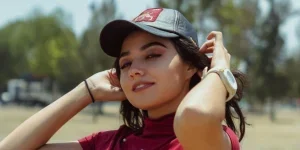Woman in Red Top