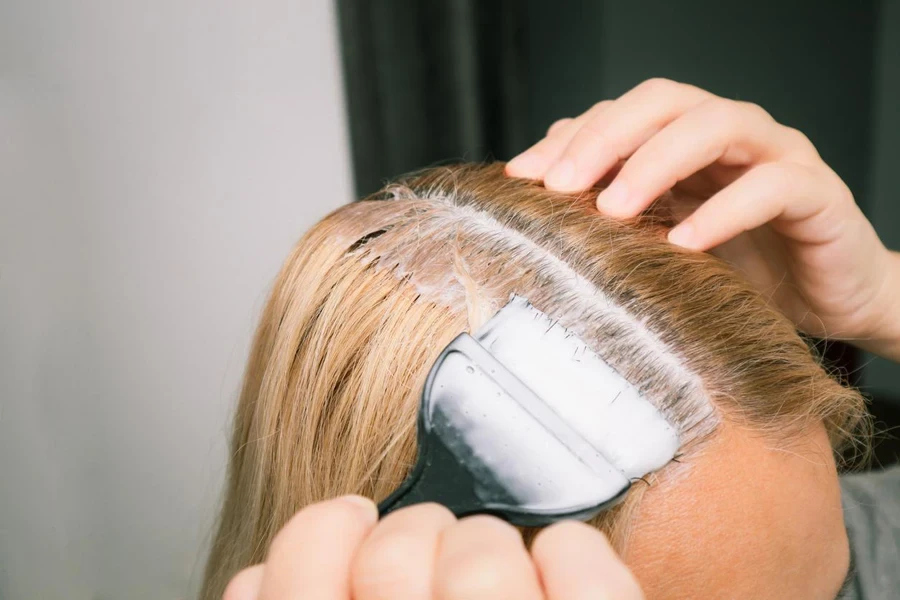 Woman nurturing her hair