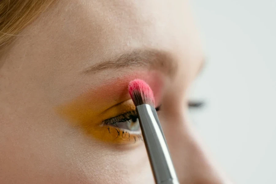 a Person Applying Eyeshadow