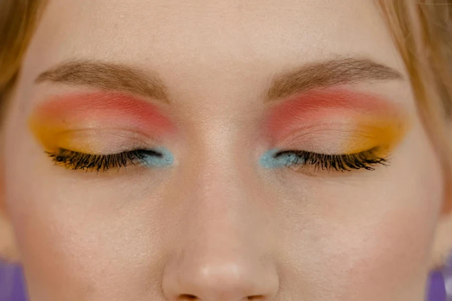 a Person with Colorful Eyeshadow