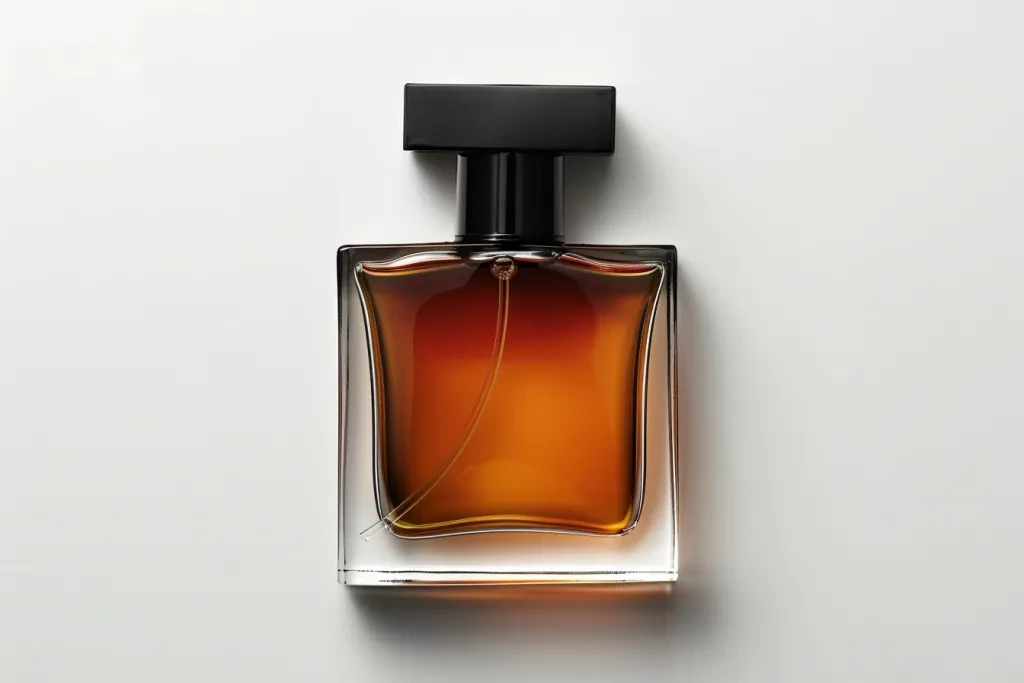 a rectangular perfume bottle