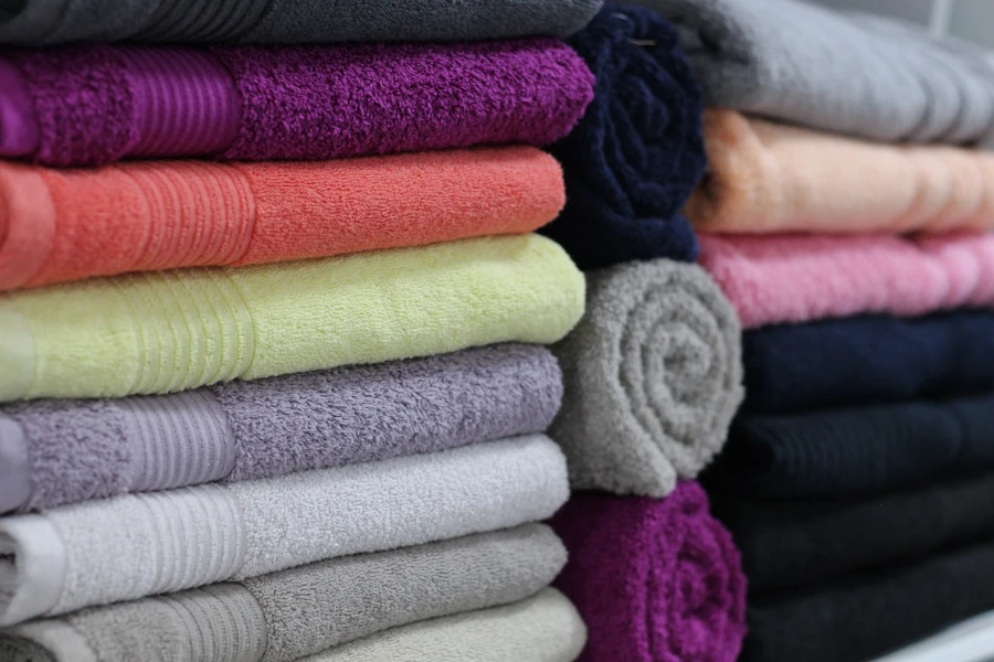 A variety of bath linens