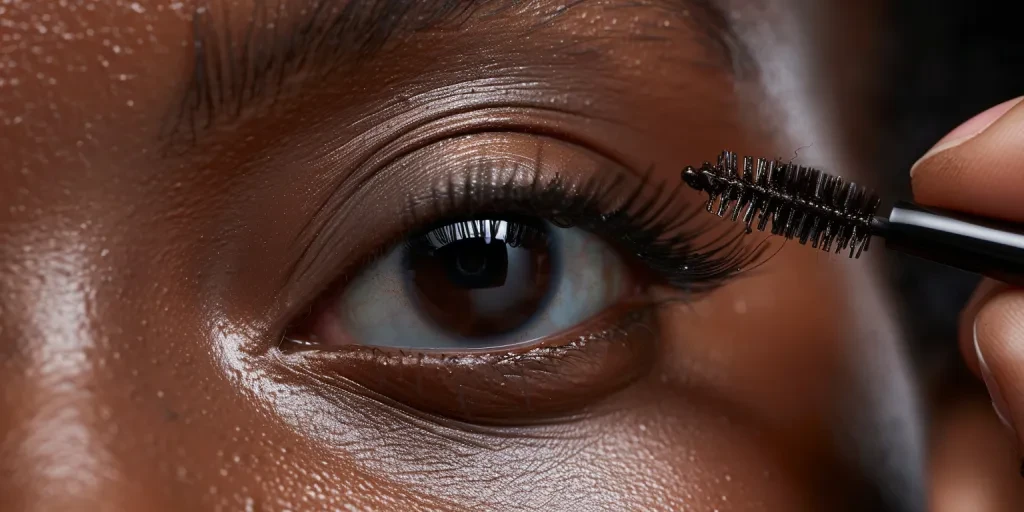 woman's eye with long luscious lashes