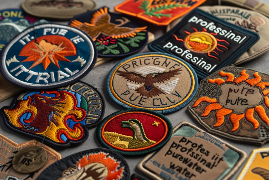 embroidered patches on fabric