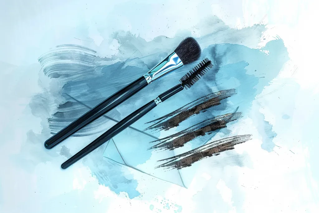 two eye mascara brushes