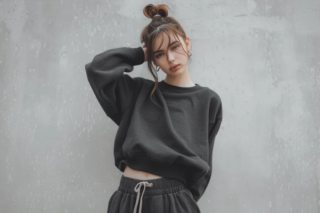 girl wearing black sweatpants