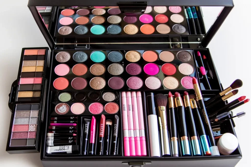 A large makeup set