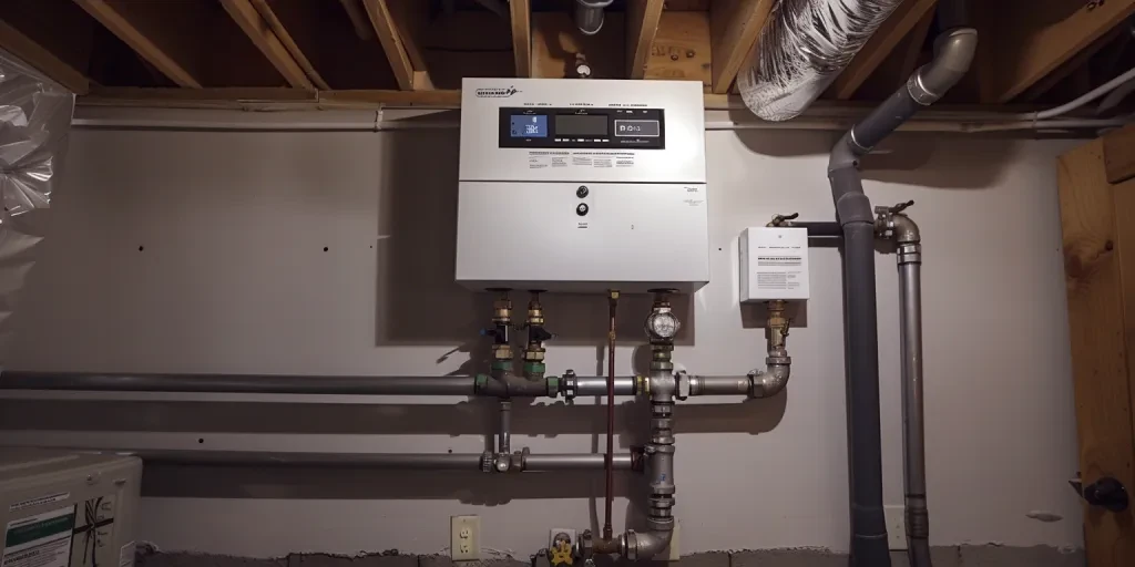 whole house humidifier mounted on the wall