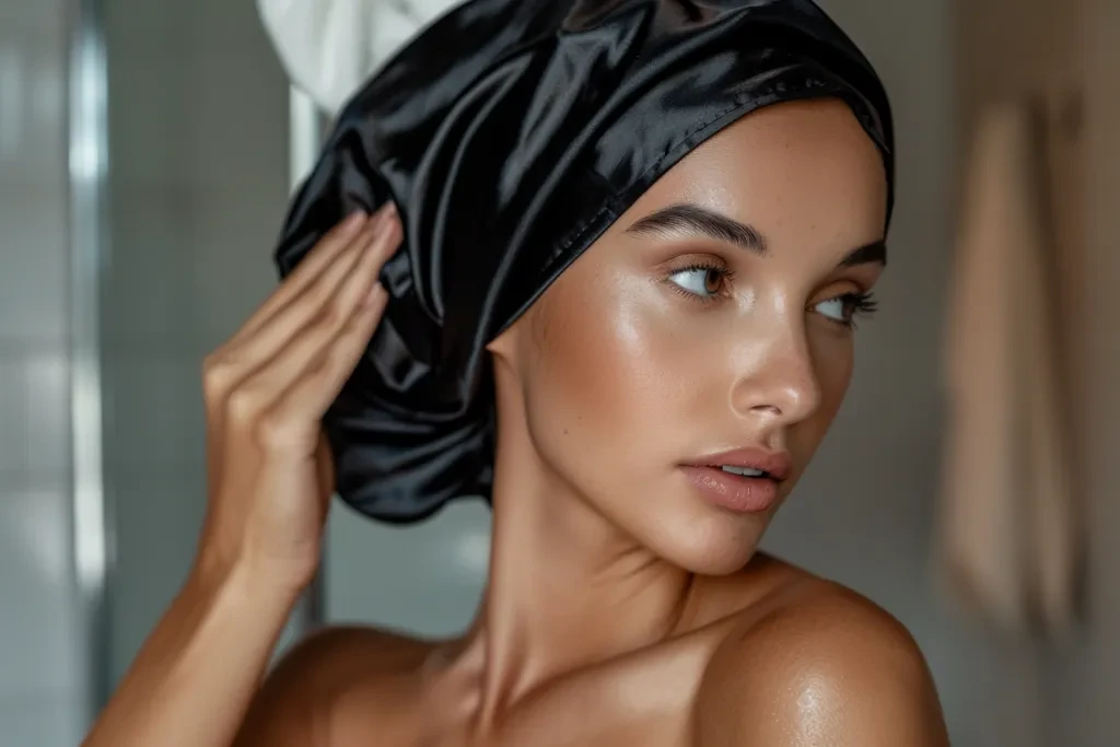Black hair cap
