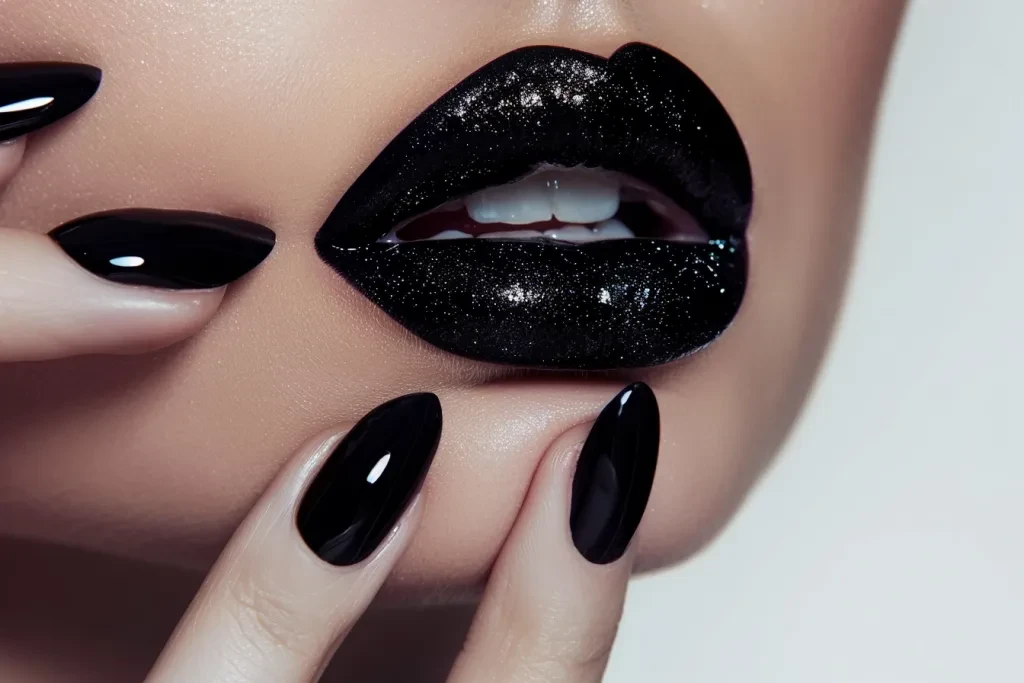 Black lips and nails