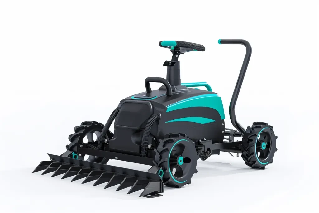 photo of an electric garden plough