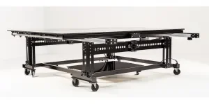 the CNC machine table with metal frame