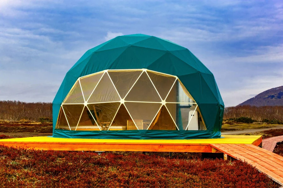 green geodome tent