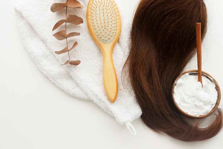 hair mask and bamboo comb