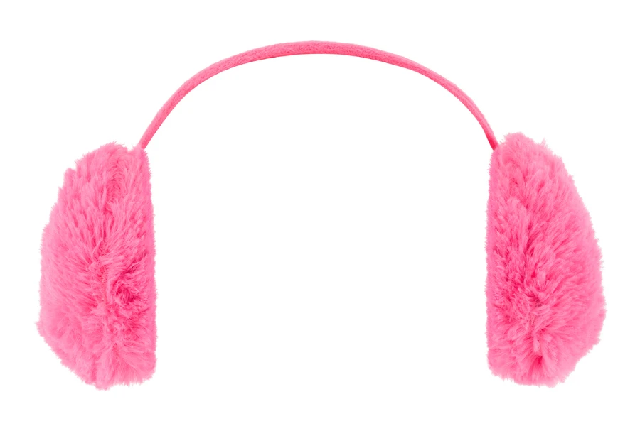 Pink Ear Muffs Cut Out on White