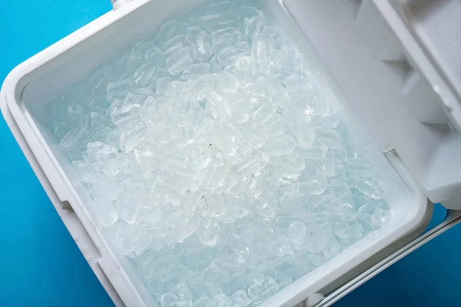 iced insulation case on a blue background