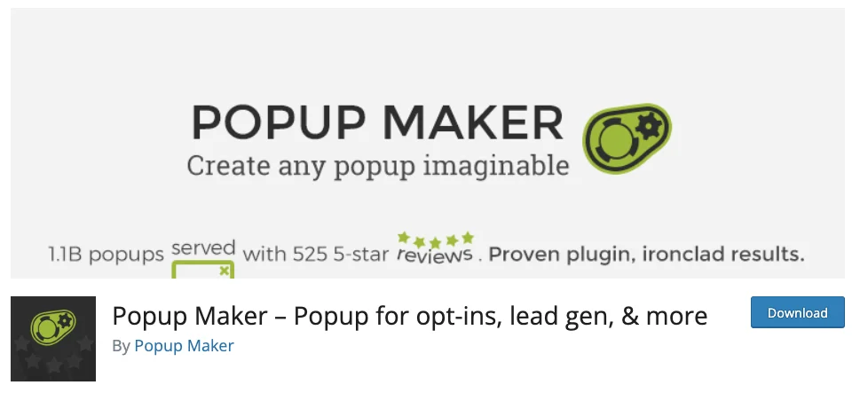 WordPress popup plugins - Popup Maker