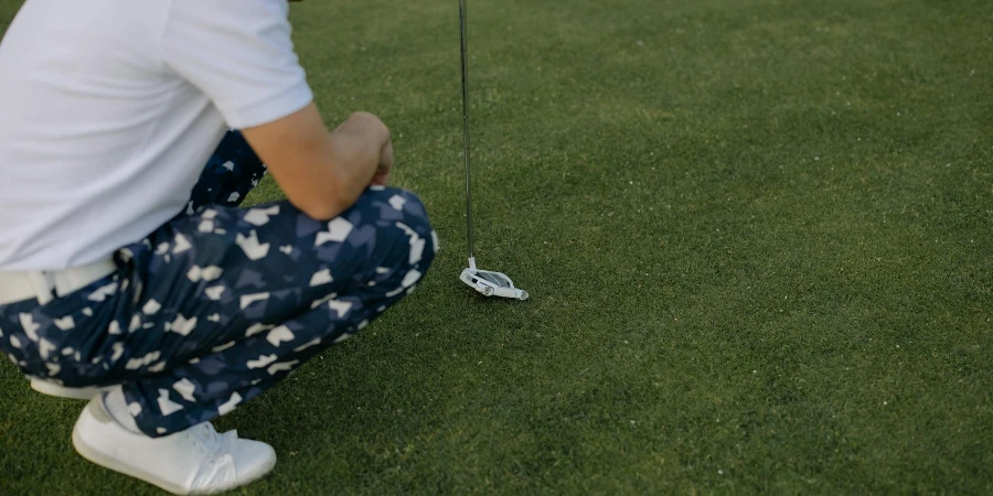 Person Holding Putter on Grass Field