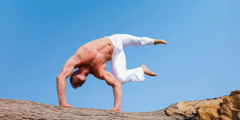 Man Wearing White Pants Under Blue Sky