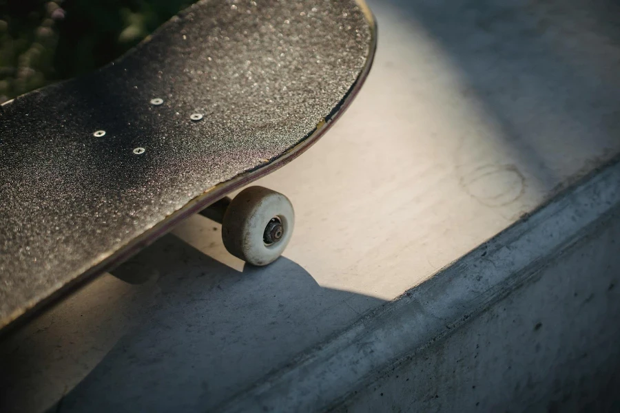 Shabby black skateboard