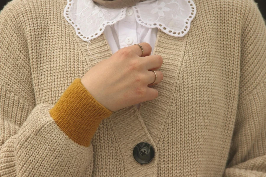 Close-up of Woman in Blouse and Sweater