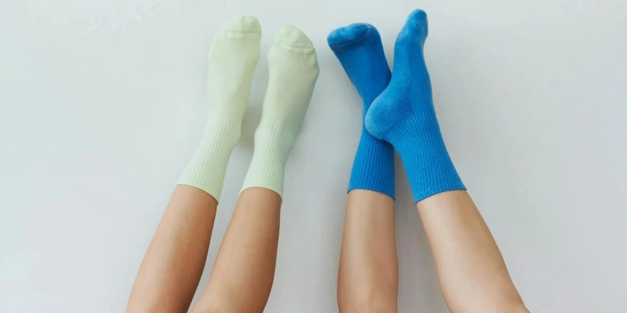 Two People Wearing Socks