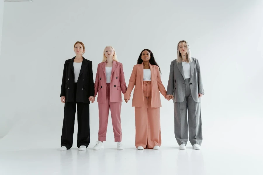 Women in Blazer and Pants Standing