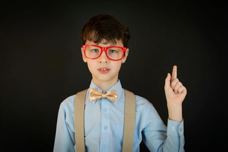 schoolboy in formal outfit