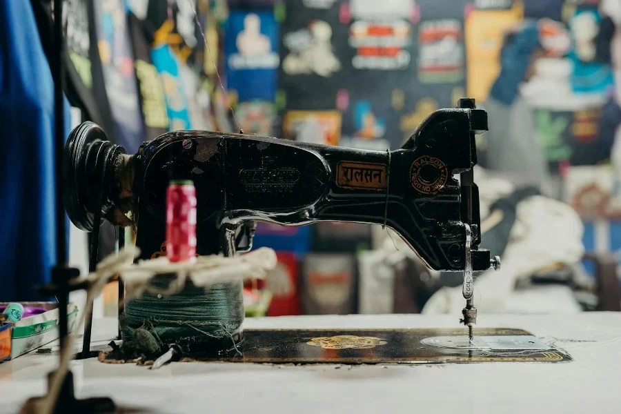 Black and Red Sewing Machine