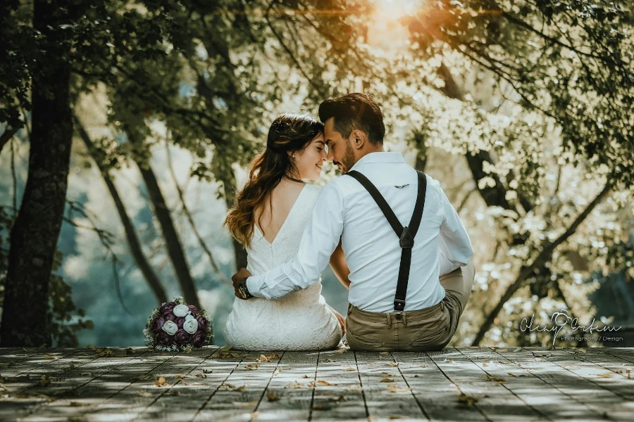 A Couple Sitting on the Floor