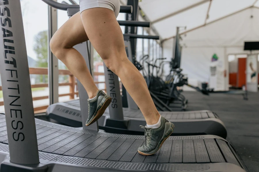 Person Running on a Treadmill