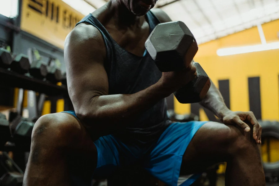 Man Lifting Dumbbell