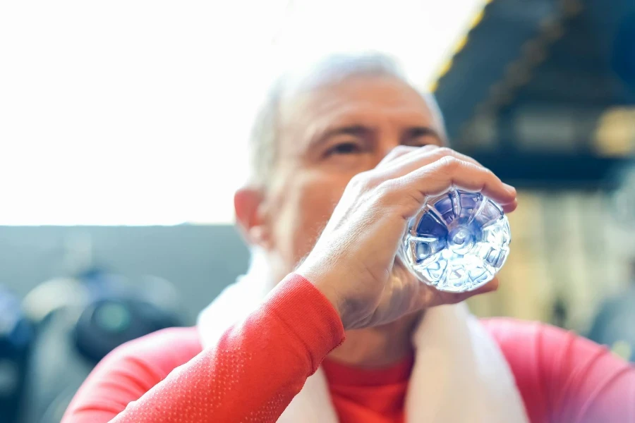 Man Drinking Water from the Bottle