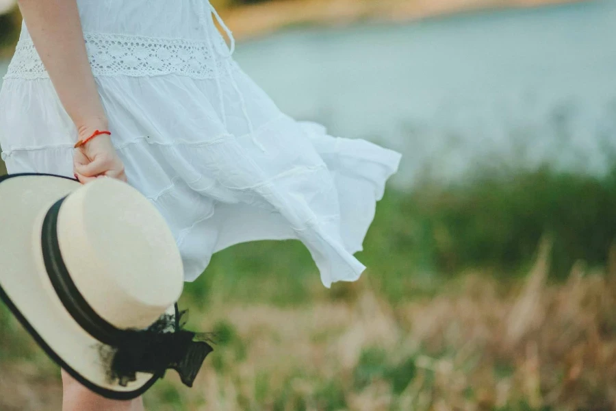 Woman in White Dress