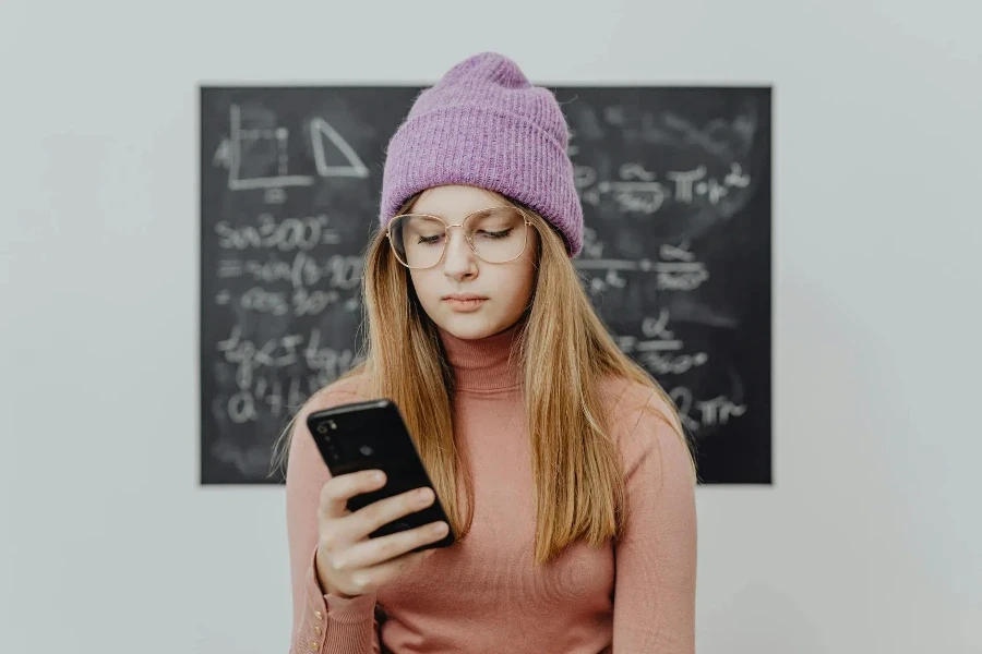 a Young Woman in Eyeglasses