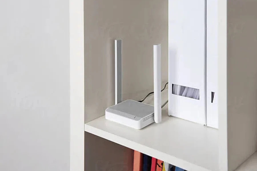 Wi-Fi router in the interior of the house