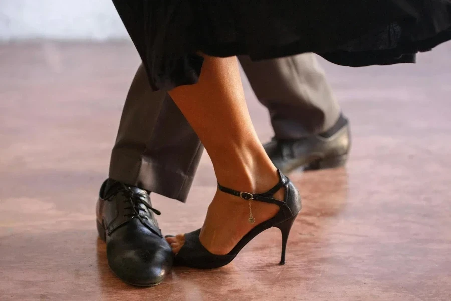 Male and female rocking dancing shoes