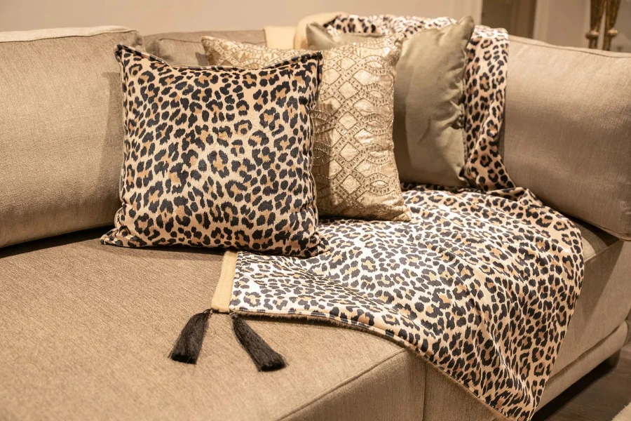 Selection of cushions in animal print covers