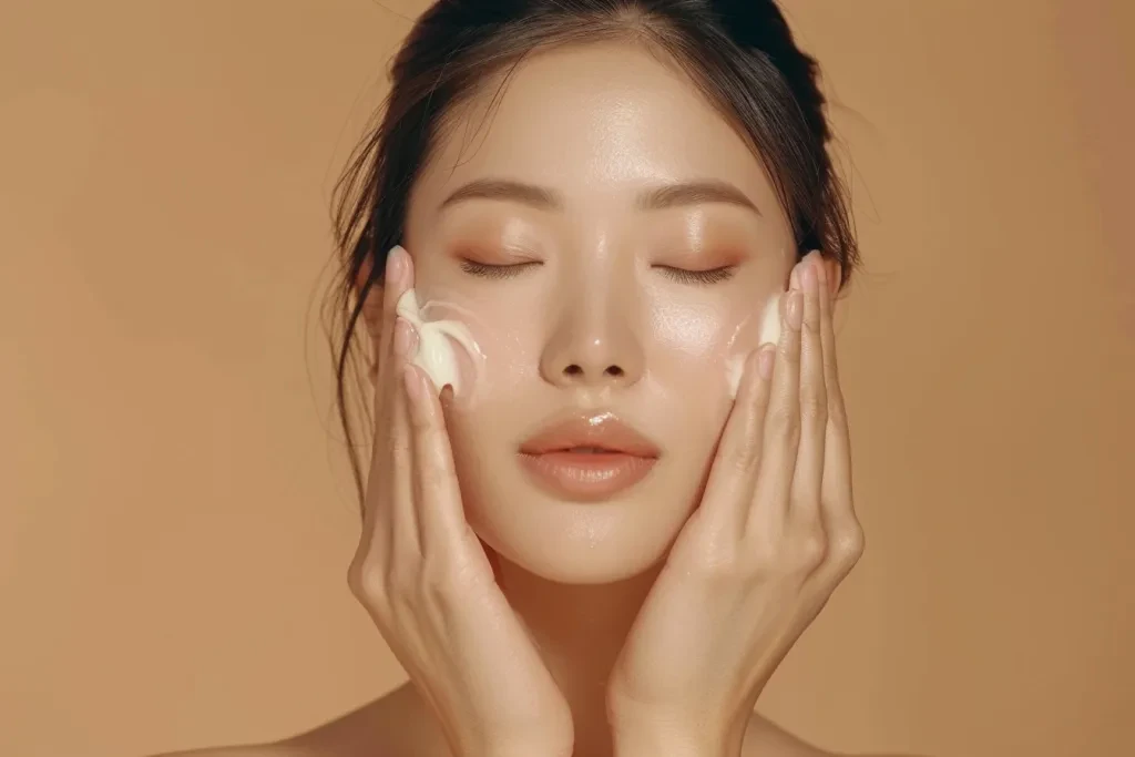 showing clean and radiant skin