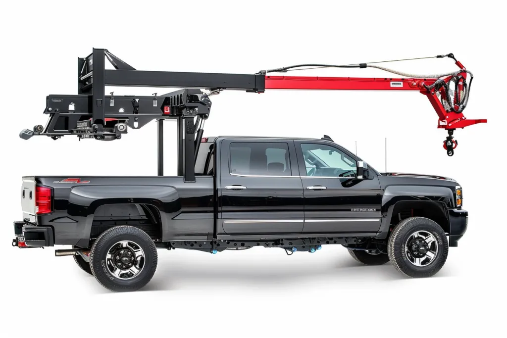 tailgate truck bed lift with electric crane