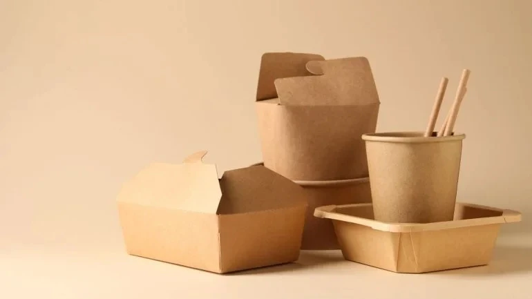 The shift towards materials like biodegradable plastics marked a significant move away from traditional options like polystyrene. Credit: New Africa via Shutterstock.