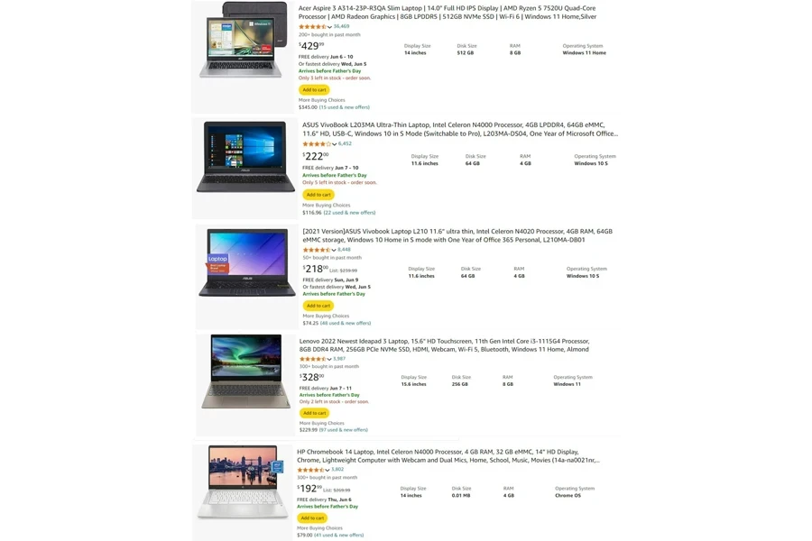 the personal & home laptops