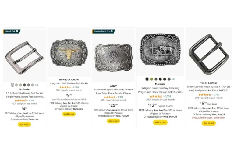 Review Analysis of Amazon’s Hottest Selling Belt Buckles in the US in