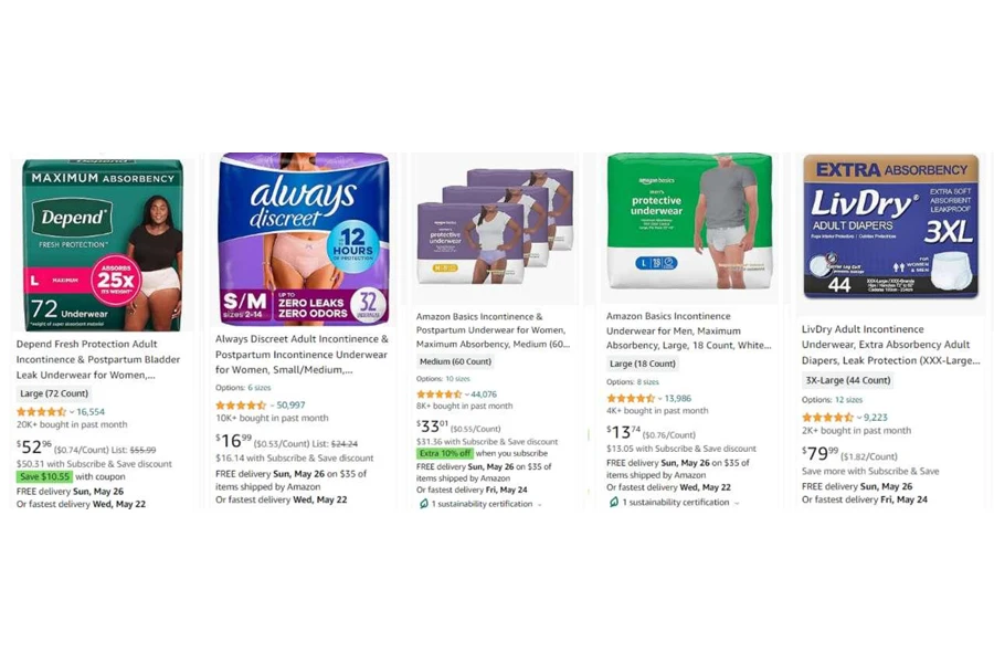 top-selling adult diapers